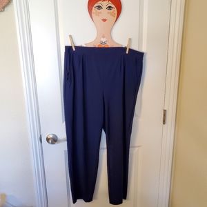 Navy Leith Pleat Front Trousers XL